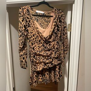 Astr Leopard Mini Dress